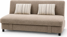 Home Decor ספה מעוצבת נפתחת למיטה רחבה עם ארגז מצעים מעץ מלא דגם אואזיס