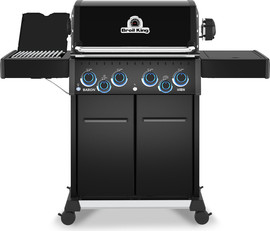 Broil King גריל גז 4 מבערים כולל כירת צד אינפרא-אדום ושיפוד מסתובב Baron 490 IRX 65,000 BTU שחור מבית המותג הקנדי Broil King