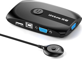 IMATRIX קופסת מיתוג VGA KVM מ-2 מחשבים לעמדת עבודה אחת VGA+ USB - תומך 1080P 60Hz