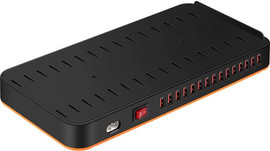 IMATRIX מטען שולחני | תחנת טעינה 180W עם 15 יציאות USB-A – טעינה סימולטנית למשרדים, מוסדות ועמדות שירות