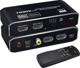 IMATRIX מפצל ממיר מחלץ אודיו דיגיטלי ואנלוגי  HDMI 2.0b Audio Extractor | כולל תמיכה ב 4K 60Hz | EARC | HDR | 7.1