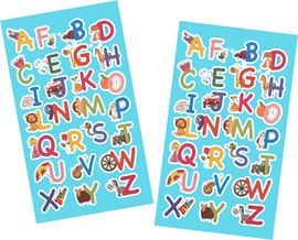 Mokile זוג דפי מדבקות אותיות באנגלית A-Z