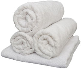 HOME&MORE רביעיית מגבות גוף 100% כותנה "white hotel"