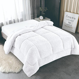 HOME&MORE שמיכת פוך כבש ממולאת דו צדדית | SOFT COMFORT