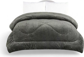 HOME&MORE שמיכת פוך חורפית | Cocoon Luxe | יחיד | אפור כהה