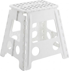 HOME&MORE שרפרף מחוזק מתקפל | Step & Go | לבן