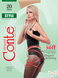 Conte גרביון מחטב בטן 20 דנייר STYLE ,ברונזה