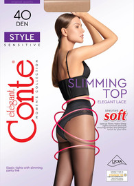 Conte גרביון מחטב בטן 40 דנייר Style ,שחור