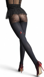 Marilyn גרביונים מעוצבים איכותיים בעובי 60 דינר Gucci G45 Tights by ,שחור