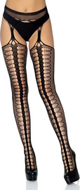 Leg Avenue סט סקסי בירית עם גרביון רשת 1780 ,שחור