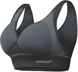 Sankom חזייה אורטופדית לשיפור היציבה ולספורט ,שחור