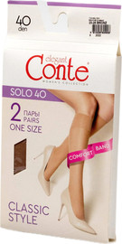 Conte 2 זוגות גרבי ברך 40 דניר SOLO ,גוף