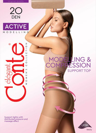 Conte גרביון מחטב בטן 20 דנייר ACTIVE SOFT ,שחור