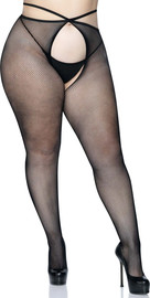 Leg Avenue גרביון רשת סקסי פלוס סייז  1951X ,שחור