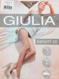 Giulia גרביון קלאסי ללא מכנסון 20 דנייר INFINITY ,CARAMEL