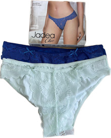 Jadea תחתון איטלקי מכותנה עם תחרה  6234 ,כחול