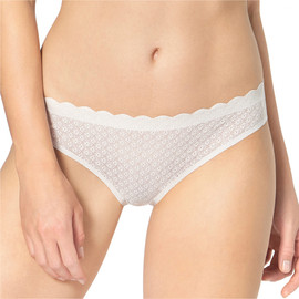 Sloggi תחתונים ללא תפר | ברזילאי  ZERO Feel Lace Brazil Panty ,שמנת