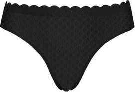 Sloggi תחתונים ללא תפר | ברזילאי  ZERO Feel Lace Brazil Panty ,שחור