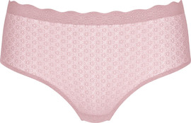 Sloggi תחתון לנשים גבוה ללא תפר |  ZERO Feel Lace Hight Waist Brief ,ורוד ביבי