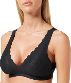 Sloggi גוזיית ברלט של סלוגי | ללא עצם עם ריפוד נשלף | ZERO FEEL LACE BRALETTE ,שחור