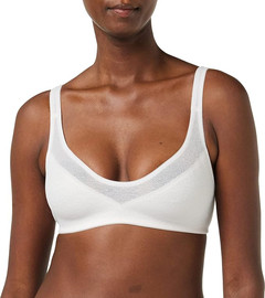 Sloggi חזיה ללא ריפוד וללא עצם של סלוגי | OXYGENE INFINITE SOFT BRA ,לבן/ורוד