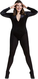 Gabriella גרביון חלק למידות גדולות 60 דנייר Microfibre Plus Size ,שחור