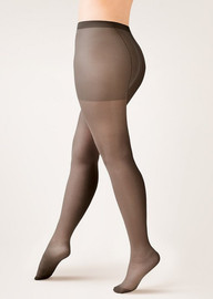 Gabriella גרביון חלק למידות גדולות 20 דנייר Microfibre Plus Size ,שחור