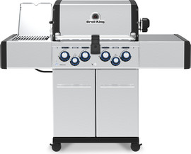 Broil King גריל גז 4 מבערים כולל כירת צד אינפרא-אדום ושיפוד מסתובב Regal S 490 IR 70,000 BTU מבית המותג הקנדי Broil King