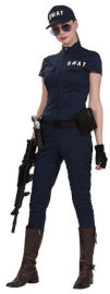 רודריגז תחפושות תחפושת לפורים שוטרת SWAT לנשים