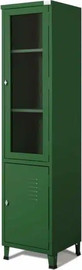 H.KLEIN ארון מתכת דלתות זכוכית גבוה עם דלת אטומה