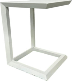 Solona שולחן צד אלומיניום בעיצוב מודרני – דגם VERTU - צבע לבן