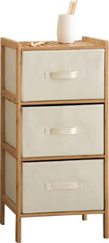 BOBO Decor מגירון עץ טבעי 3 קומות