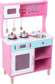 BOBO Decor מטבח עץ רחב לילדים 