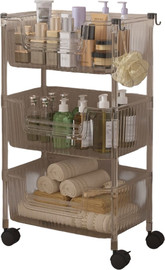 BOBO Decor עגלת שירות אקרילית ניידת 3 מדפים דגם ערן 