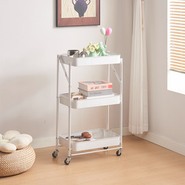 BOBO Decor עגלת שירות ניידת ומתקפלת 3 מדפים דגם אופיר