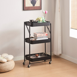 BOBO Decor עגלת שירות ניידת ומתקפלת 3 מדפים דגם אופיר