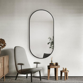 BOBO Decor מראה אובלית עם מסגרת אלומיניום 120*60 ס"מ