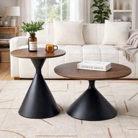 BOBO Decor סט שולחנות בצבע שחור דגם מומבאי