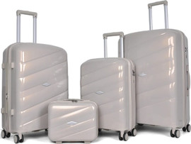 BOBO Decor סט 4 מזוודות קשיחות פוליפרופילן בלתי שביר דגם מדריד 