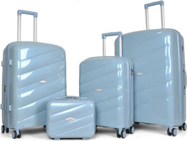 BOBO Decor סט 4 מזוודות קשיחות פוליפרופילן בלתי שביר דגם מדריד 