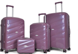 BOBO Decor סט 4 מזוודות קשיחות פוליפרופילן בלתי שביר דגם מדריד 