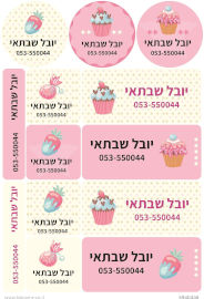 BABY-NAME מדבקות גיהוץ גדולות XL לבגדים עם שם אישי וטלפון