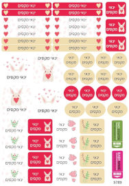 BABY-NAME מדבקות גיהוץ עם שם - 52 מדבקות בגיליון