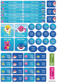 BABY-NAME מדבקות גיהוץ עם שם - 52 מדבקות בגיליון