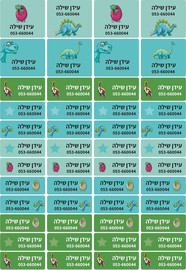 BABY-NAME מדבקות גיהוץ - סט 48 מדבקות בגיליון