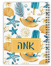 BABY-NAME מחברת ספירלה עם שם אישי והקדשה - סוג דפים שורות