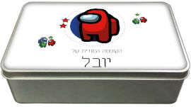 BABY-NAME קופסאות מתכת - קופסת אוצרות עם שם אישי - דגם מלבן