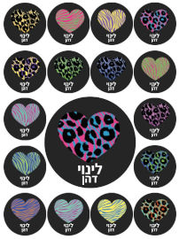 BABY-NAME מדבקות גיהוץ עם שם אישי (17 מדבקות)