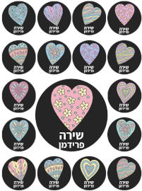 BABY-NAME מדבקות גיהוץ עם שם אישי (17 מדבקות)