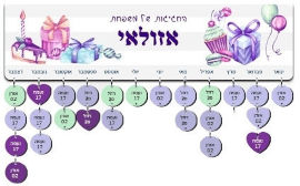 BABY-NAME לוח עץ תאריכים